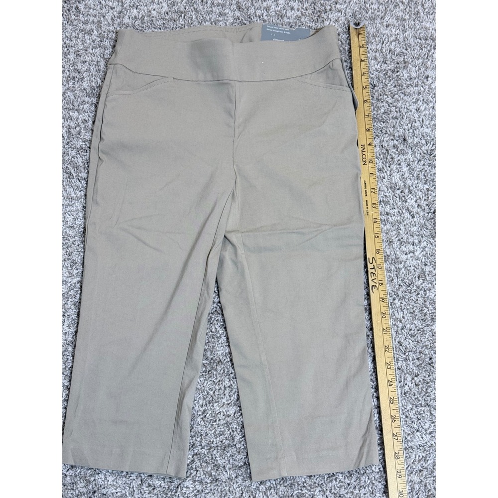 Christopher & Banks Signature Slimming Capri Pants Tan Khaki Size 8 NWT
